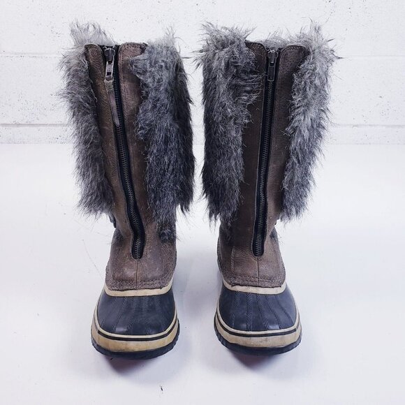 Sorel Women's Tall Faux Fur Front Zip Waterproof Winter Boots Size 7 - Picture 3 of 9